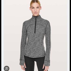 lululemon athletica run Briskly 1/2 zi Women's Heathered Gray Half-Zip Pullover